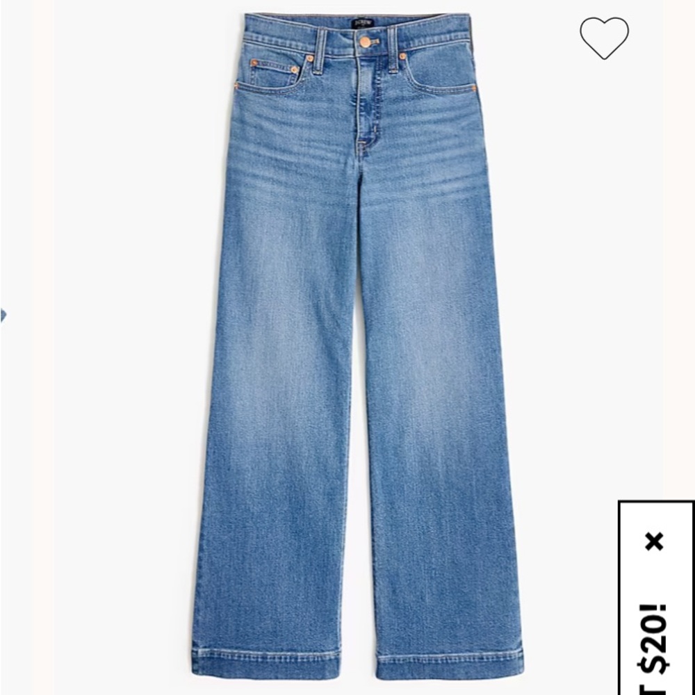 J.CREW Classic Wide Leg, size 32, classic, denim, women, light denim jeans NWT